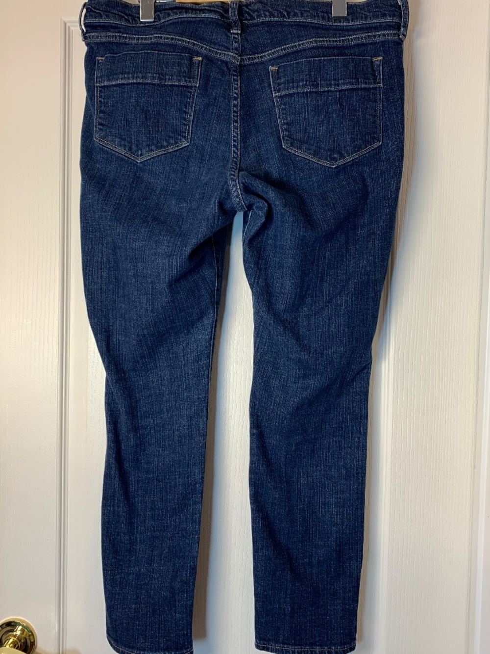 Jeans Women Size 14 Short Mid Rise Slim Straight Stretch Old Navy Sweetheart - Picture 2 of 7